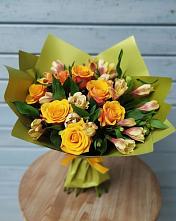 Букет цветов из:  Альстромерии и Розы в Грачевке Ставропольского края
