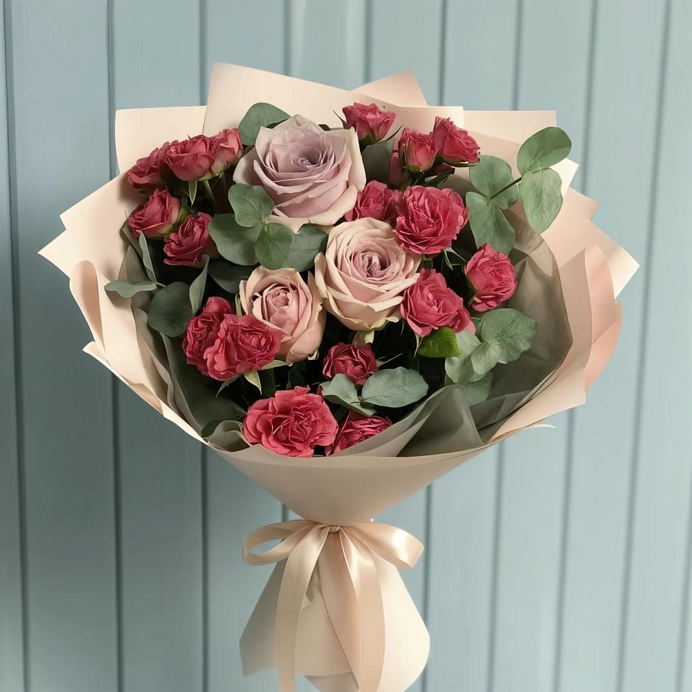 Букет цветов из: Гвоздики и Розы в Грачевке Ставропольского края