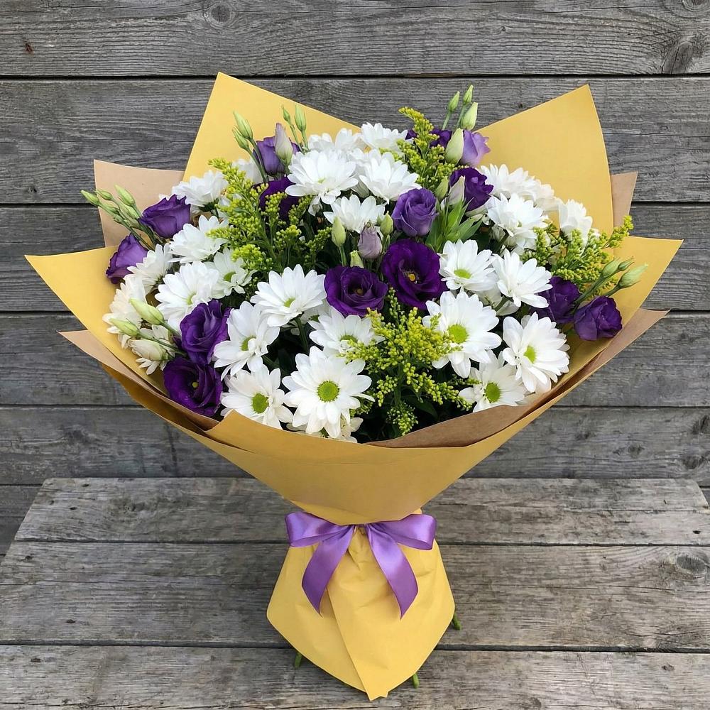 Букет цветов из: Ирисы, Хризантемы и Ромашки в Грачевке Ставропольского края