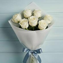 Букет 7 Белых роз Эдлесс Лав в Грачевке Ставропольского края