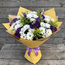 Букет цветов из:  Ирисы, Хризантемы и Ромашки в Грачевке Ставропольского края
