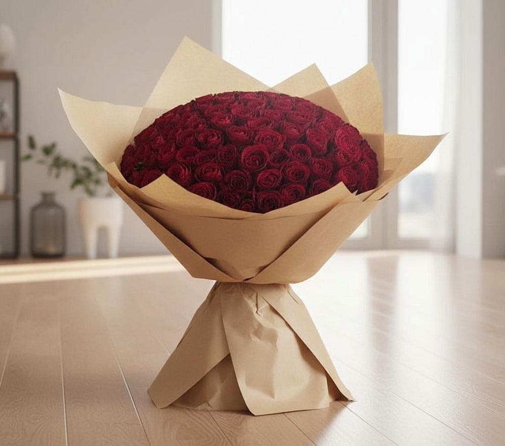 Букет 101 Красная роза в Грачевке Ставропольского края