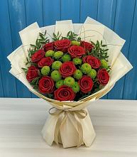 Букет цветов из:  Розы и Хризантемы в Грачевке Ставропольского края