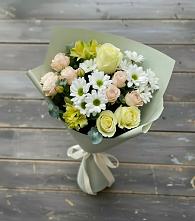 Букет цветов из:  Альстромерии, Розы и Хризантемы в Грачевке Ставропольского края