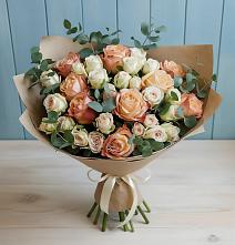 Букет цветов из:  Альстромерии и Розы в Грачевке Ставропольского края